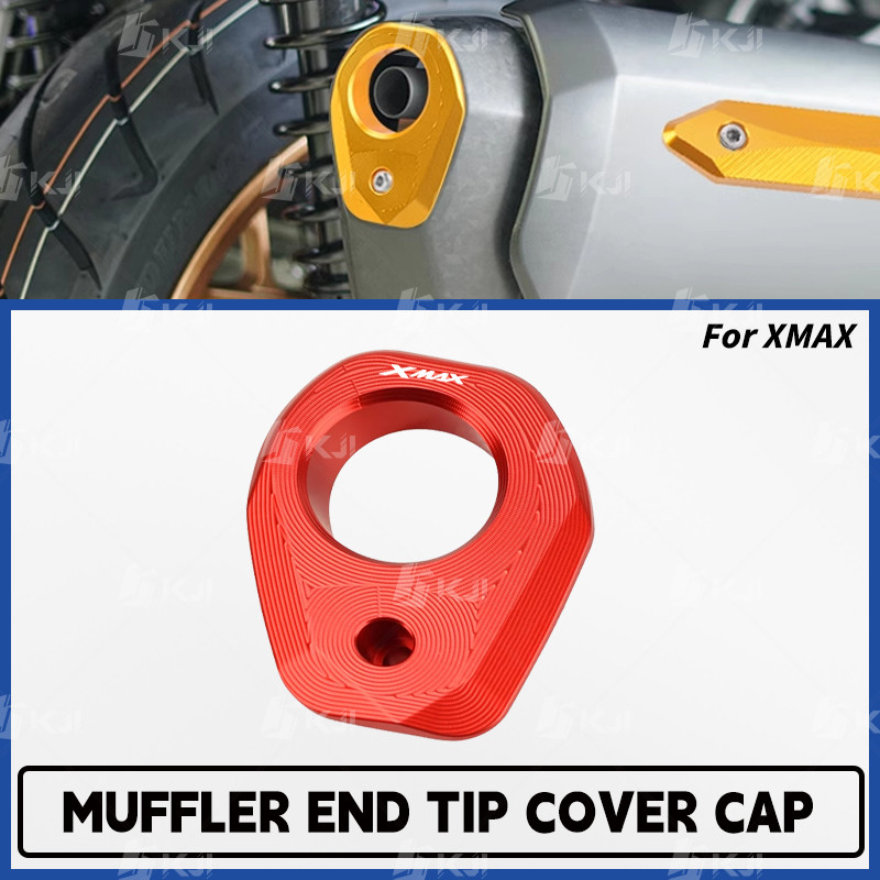 Para Yamaha XMAX 300/250/125/400/TECH MAX Silenciador Ponta Final Tampa Porta De Escape Escudo Térmico Capa Traseira