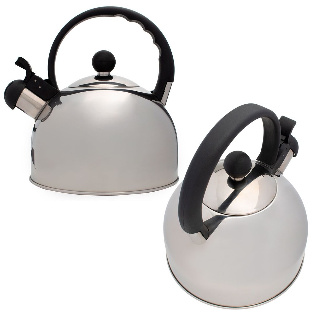 Chaleira Inox 2 Litros Com Apito Fogão Gás E Indução Café Chá Original Qualidade Mimo Style