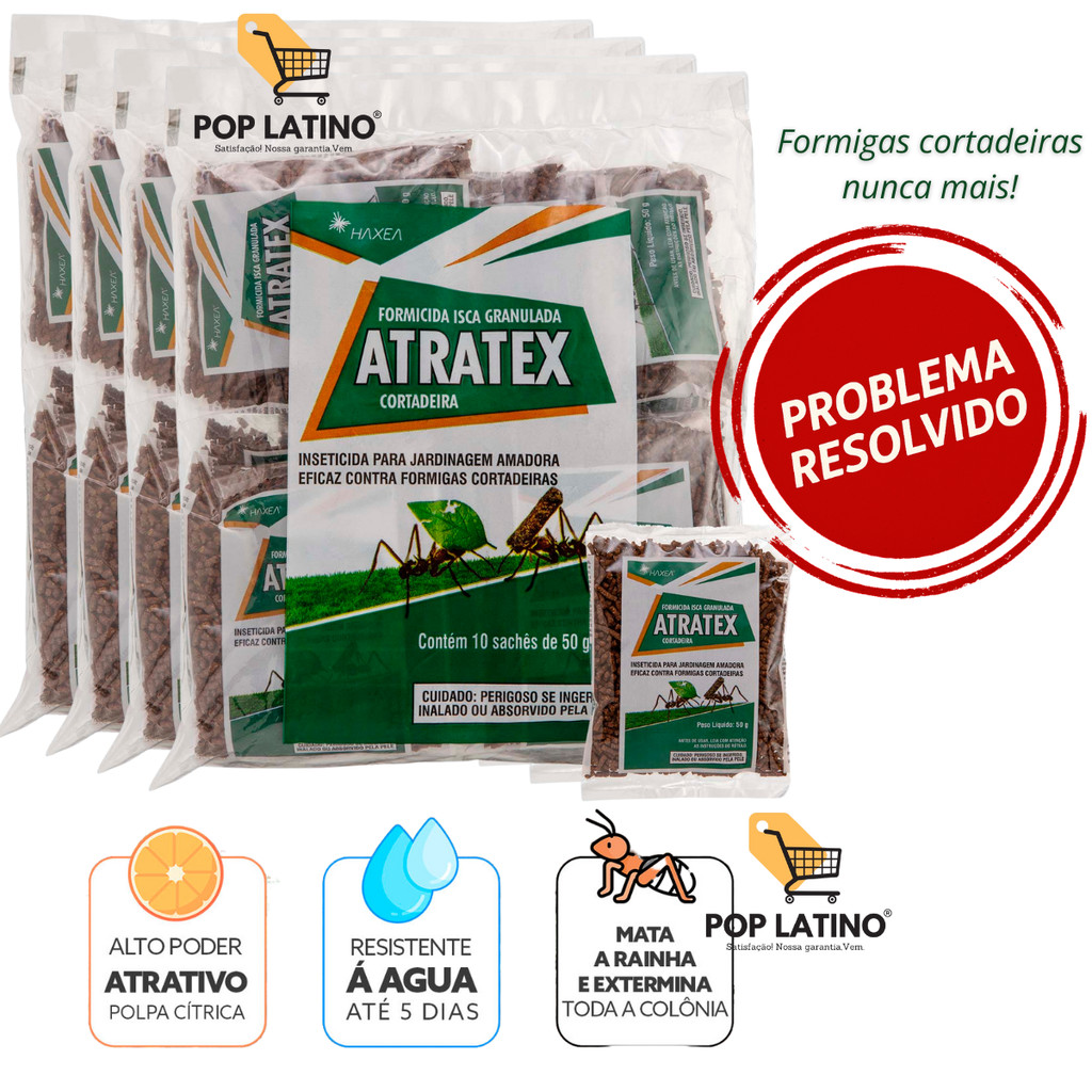 Atratex Cortadeira Formicida Isca Granulada Formiga Extermina todas em 48hs, Casa, Cozinha, Jardim, Pet shop