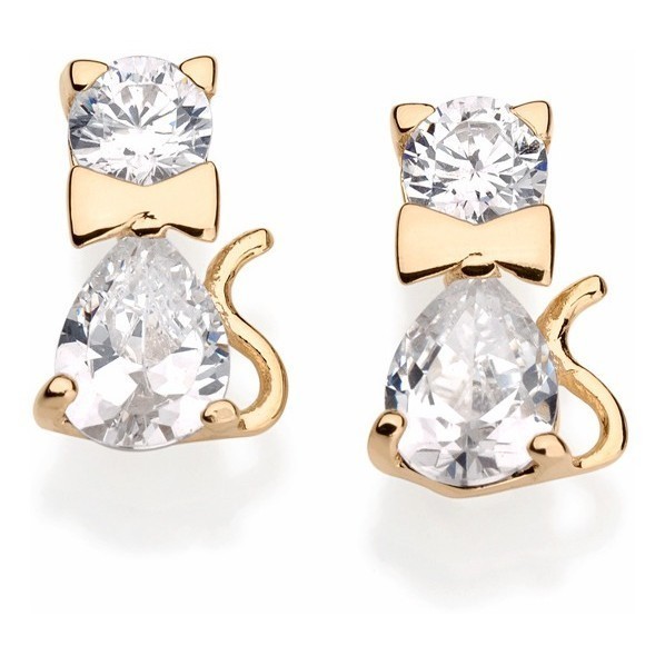 Brinco Formato Gato Com Zircônias Rommanel 523903 em Oferta na Shopee