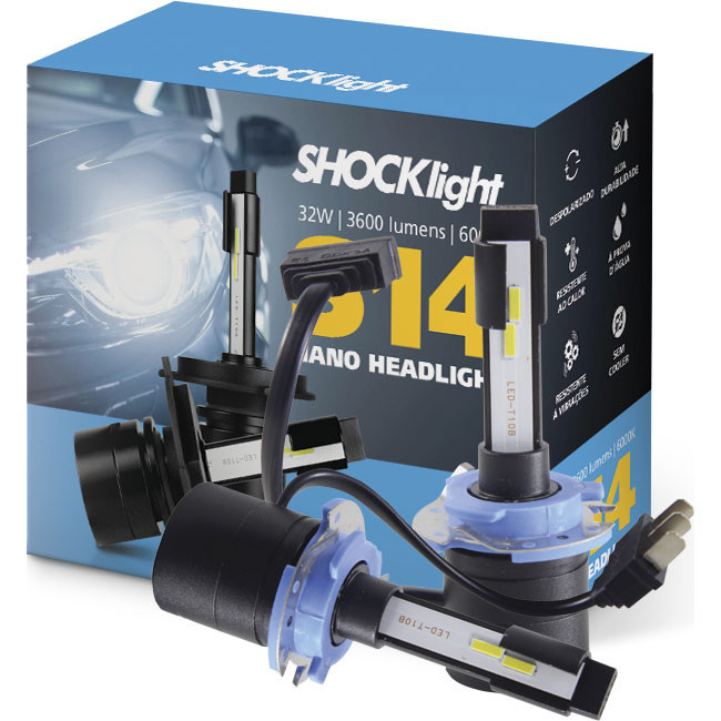 Lâmpada Led Shocklight S14 Nano H15 3600 Lumens 6000k em Oferta na Shopee
