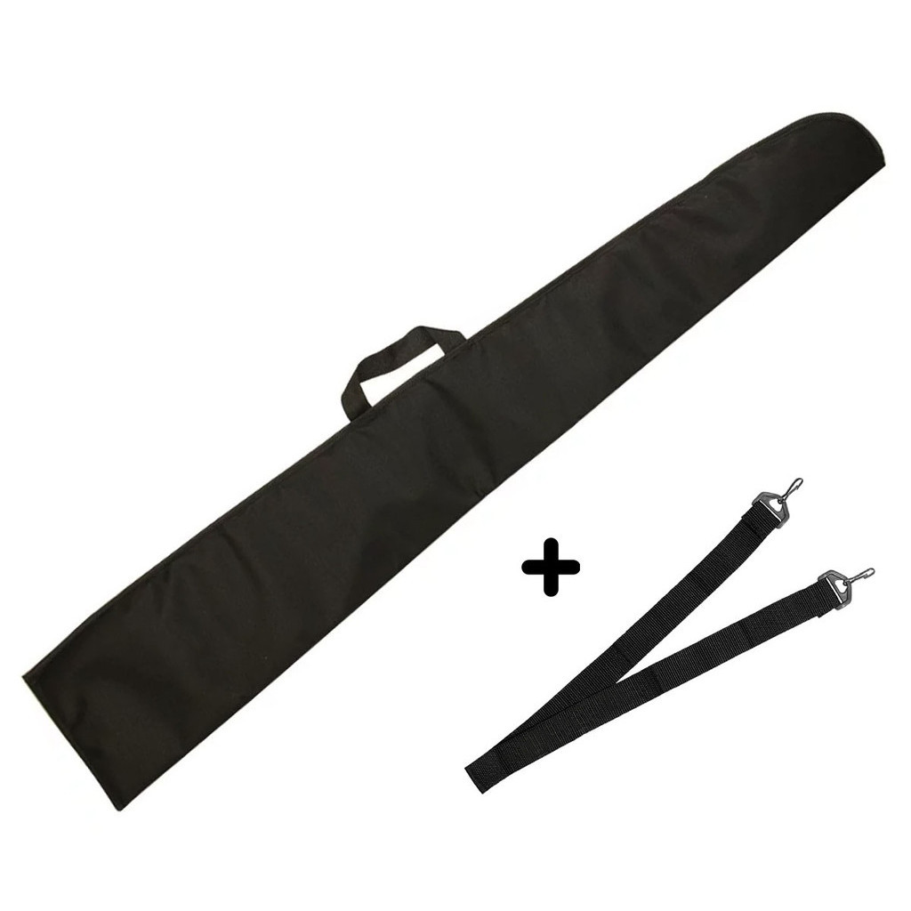Capa Carabina Espingarda 118cm Simples Barata E Bandoleira Zarelho 2 Pontas