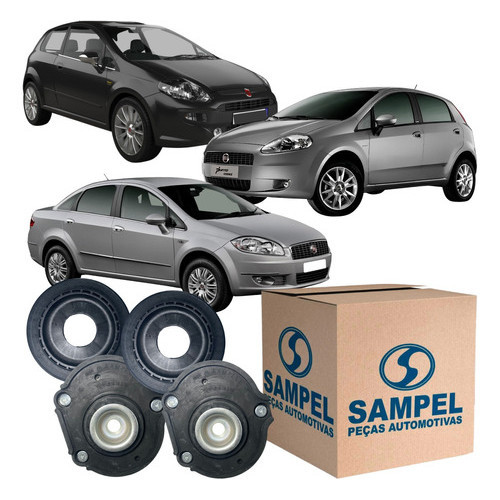 Kit Coxim Amortecedor Dianteiro Sampel Punto Linea