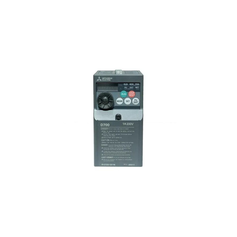 Inversor Frequencia Motor 1/2cv. Alimentação 220V Monofasica Saida 220V Trifasica Fr-D720S-025 Na