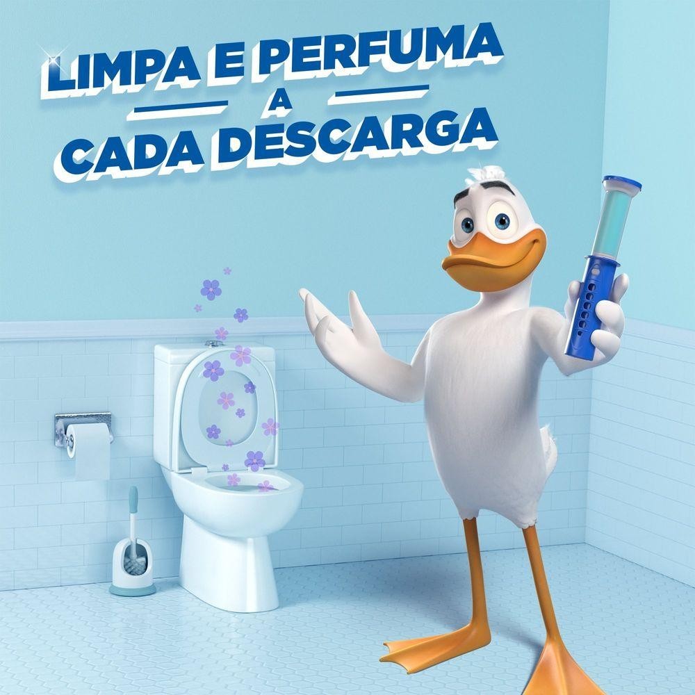 Detalhes do Kit Detergente Sanitário Gel Adesivo Pato Marine 38g + Difusor Glade