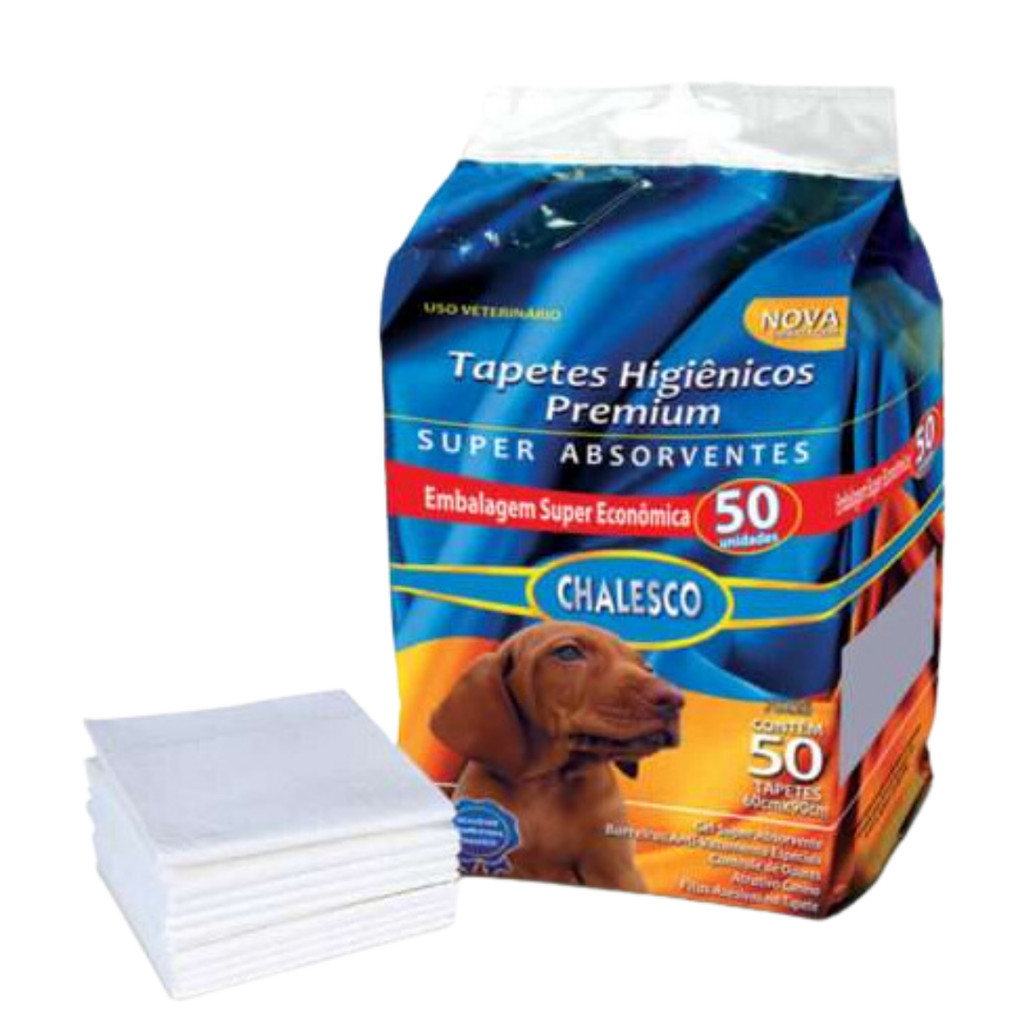 Tapete Higiênico Absorvente Para Cães Chalesco 50 Unidades Chalesco