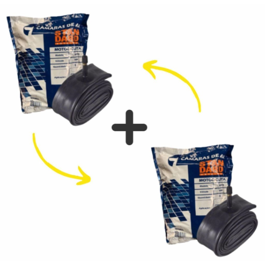 Par de Câmaras de Ar Para Moto Gulfair MG18 TR4 Standard 275-300-18 / 90/90-18 Traseiro e Dianteiro