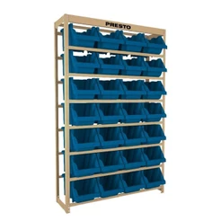 Kit Estante Gaveteiro 28 Gavetas Prática Nr. 7 Azul Presto
