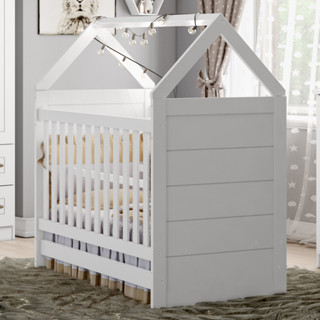 Berço Americano Montessoriano 2 em 1 100% Mdf Branco Hp - Henn em Oferta na Shopee