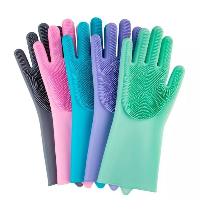 LUVAS SILICONE O PAR MAGICA ESPONJAS LAVA LOUÇA MULTIUSO PARA COZINHA USO EM CASA