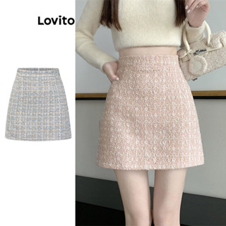 Lovito Casual Saia Feminina Floral Evasê L71ED093 (Multicolorido)