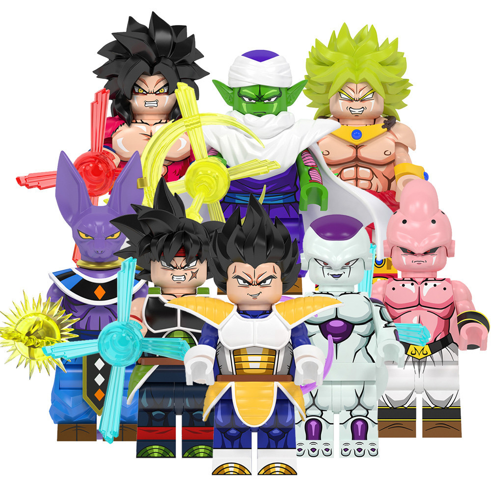 Son Goku Super Saiyan4 Vegeta Burdock Piccolo Birsue Broli Majin Buu Frieza Blocos De Anime Japonês Kids Mini Brinquedos