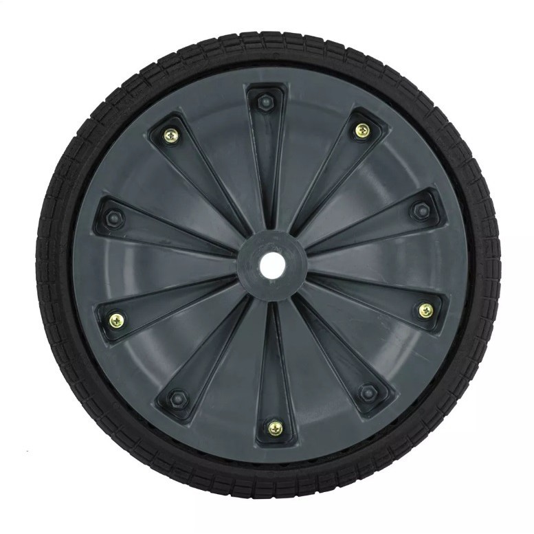Pneu Roda Maciça Para Carrinho De Mão Não Fura Eixo 3/4" - Construção Profissional