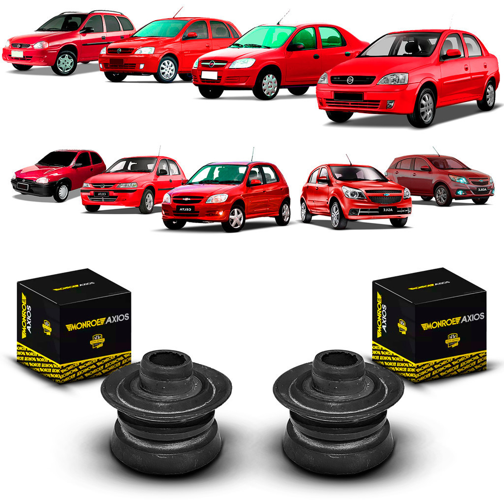 Par Coxim Batente Batedor Suporte Original Axios Amortecedor Traseiro Chevrolet Agile Celta Corsa Wagon Classic Prisma