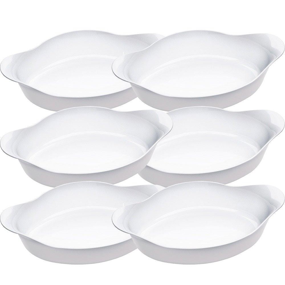 Conjunto de Assadeiras Marinex Opaline Oval Grande 1,4 Litros - 6 Peças em Oferta na Shopee