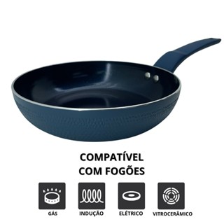 Frigideira Azul Cerâmica Antiaderente Acabamento Premium em Oferta na Shopee