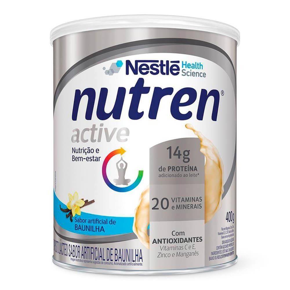 Nutren Suplemento Alimentar Active Baunilha Nestlé 400g Com 20 Vitaminas e Minerais