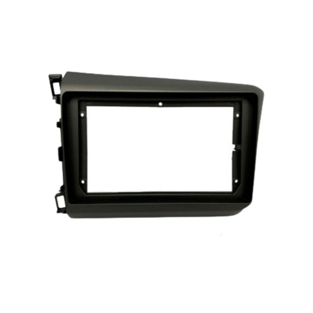 Moldura Multimídia 9 Civic 12/16 C/ Adaptador 7  Padrão Chinês/Japonês Preta - Fiamon(5880)