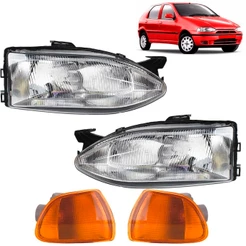 PAR Farol Lanterna Palio 1996 1997 1998 1999 2000 G1 AM Cromado