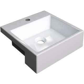 Cuba de Semi Encaixe Quadrada C01 Para Banheiro XQ355 Branco - Lyam Decor em Oferta na Shopee