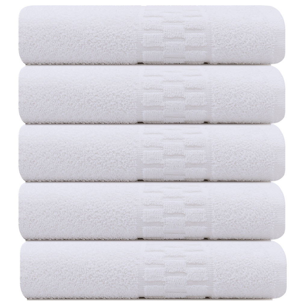 Kit 5 Toalhas Rosto para Salão de Beleza SPA Hotel Academia 48x80cm Emcompre - Home & Living