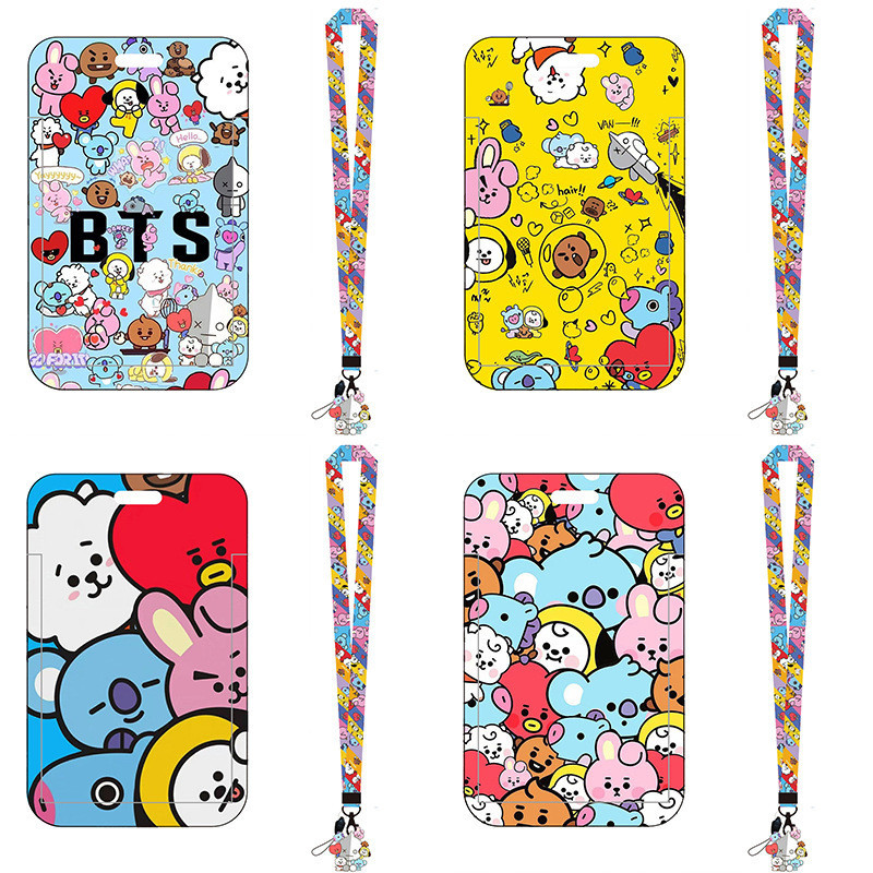 KPOP BTS BT21 Porta-Cartões De Trabalho Identificação Do Telefone
