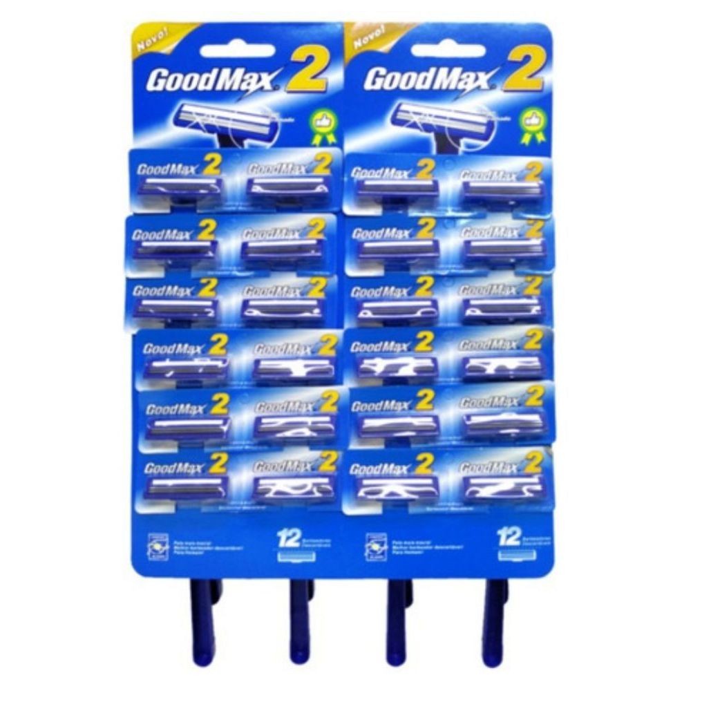 Aparelho Barbeador Azul 2 laminas fita kit com 12 e com 24