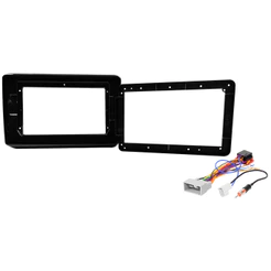 Kit Moldura Painel 10 Pol HR-V 2015 2016 2017 2018 2019 2020 2021 2 Din Black Piano Chicote Som Plug Antena