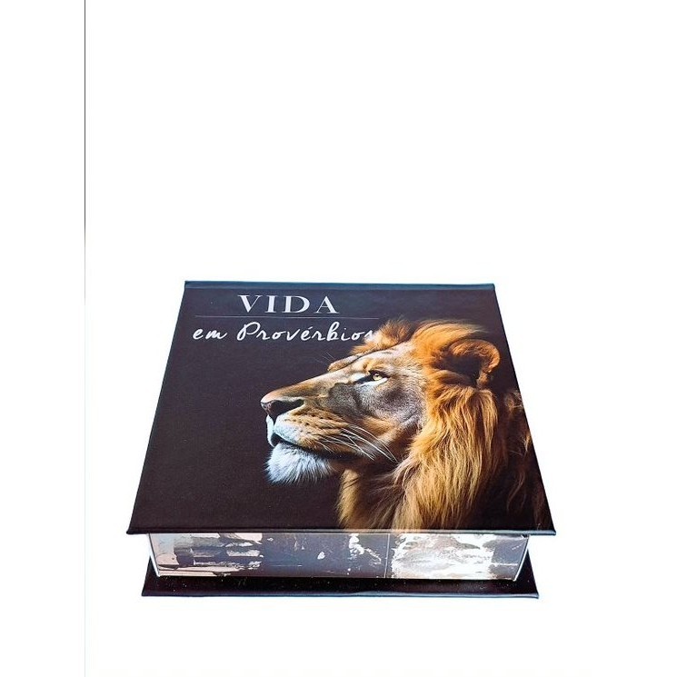Caixinha de Versos Bíblicos | Vida em Provérbios |  Sabedoria e Promessas | Leão em Oferta na Shopee
