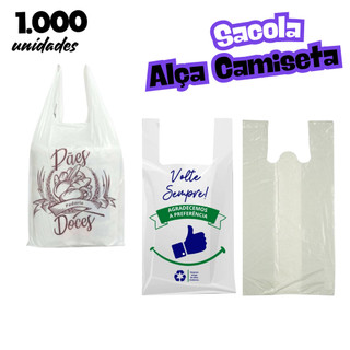 Sacolas Plástica MILHEIRO P, M e G 1000 Sacolinhas Plásticas 30x40, 38x50 e 50x60