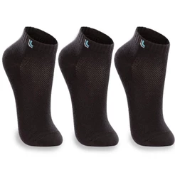 Kit Meia Infantil Lupo Básico Cano Baixo 3 Pares - Preto