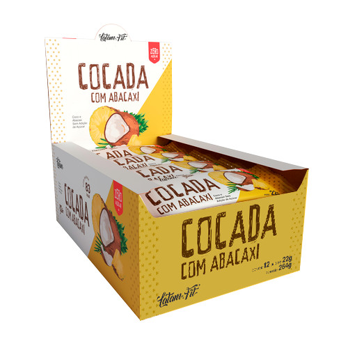 Cocada Cremosa Com Abacaxi Zero Açúcar Latam Fit 12 Unid - 22g em Oferta na Shopee