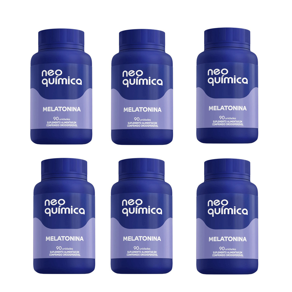 Kit 6 Melatonina Sabor Maracujá 90 Comprimidos - Neo Quimica em Oferta na Shopee