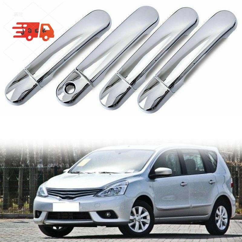 8 Pçs/Set Chrome Maçaneta Da Porta Capa Guarnição Para Nissan Versa Tiida Latio 2007-12 LIVINA 2009-13 Estilo Do Carro