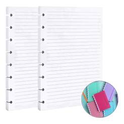 Refil de Folhas Pautadas para Caderno Universitário A4/B5 com 11 10 Furos de Discos