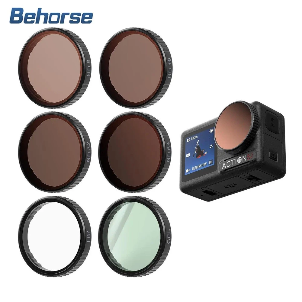 Filtro De Lente Para DJI Action 5 Pro/4/3 UV CPL ND8 ND16 ND32 ND64 Conjunto De Filtros Anti-Risco Ação Acessórios