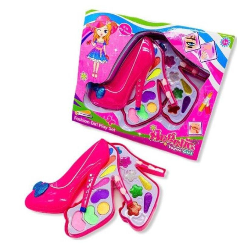 Maquiagem Sapato Infantil Brinquedo Para Meninas kit formato Estojo em Oferta na Shopee
