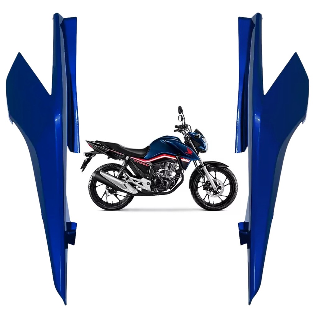 Carenagem Tampa Rabeta Lateral Traseira Honda Cg Titan 160 Azul Cruzeiro 2016 A 2020 PARAMOTOS HONDA