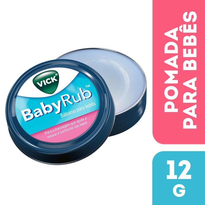 Pomada Vick BabyRub Bálsamo para Bebês 12g em Oferta na Shopee