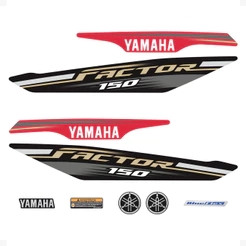 Adesivos Para Yamaha Factor 150 Flex 2019 2021 Moto Vermelha