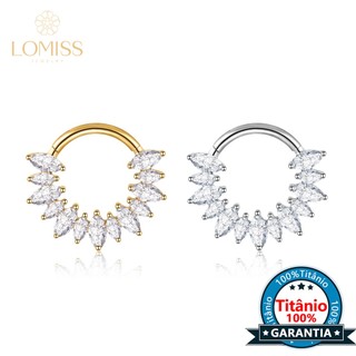 Piercing Argola Titânio Conch Nariz Septo Rook Segmento Articulado Zircônia Cravejada em Oferta na Shopee