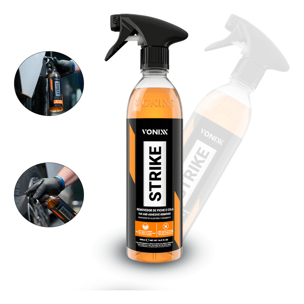 Strike Vonixx Fórmula Balanceada Remove Sujeira e Cola de Etiquetas, Não Mancha, Ideal para Superfícies Pintadas em Oferta na Shopee