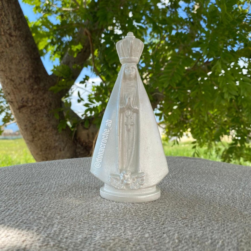 Nossa Senhora Aparecida Perolada Delicada 15cm / Lembrança de Batizado