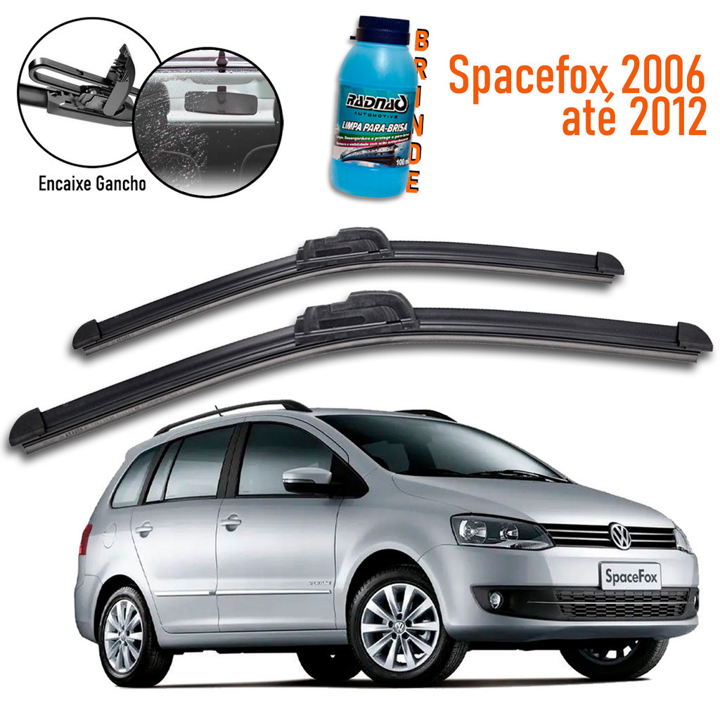 Par Palheta Parabrisa Dianteiro do Spacefox 2006 até 2012 Brinde Limpador de Vidros Automotivo 100ml em Oferta na Shopee