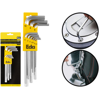 Jogo De Chaves Allen Longas 9 Peças Hexagonal Aço Cromo 1,5mm a 10mm Profissional Eda em Oferta na Shopee