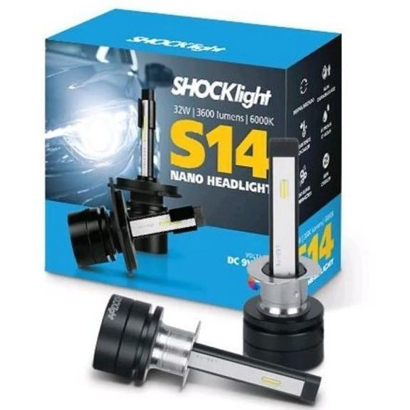 Kit Lâmpada H1 Super Led Nano S14 Headlight Shocklight - Spare Parts and Accessories for Vehicles