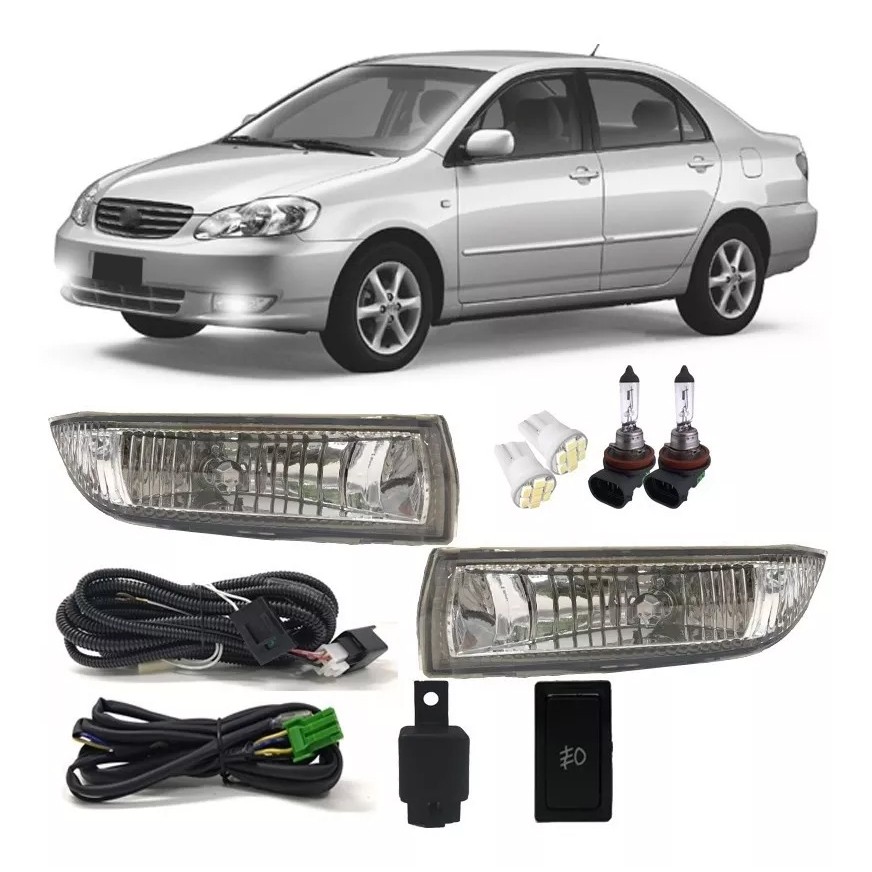 Kit Farol De Milha Corolla 2003 2004 Fielder 2005 2006 2007