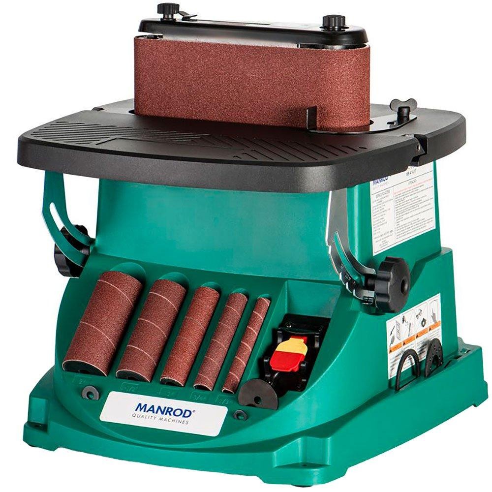 Lixadeira de Bancada com Eixo e Cinta de Lixa Oscilante 1/2HP Monofásica - Manrod em Oferta na Shopee