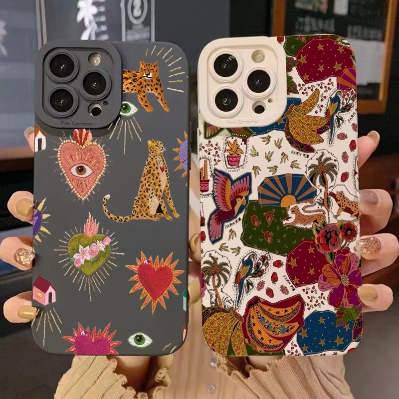 Abstrato Animal Pintura Caso De Telefone Para Samsung A56 A36 A15 A16 A06 A26 A25 A35 A55 A05 A54 A34 A14 Capa Macia