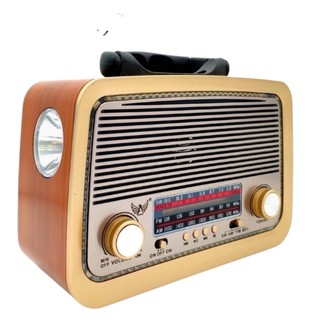 Rádio Retrô Bluetooth AD-3199 com USB, Cartão SD, Lanterna e Rádio FM/AM/SW – Caixa de So…